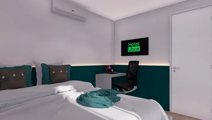 Detalhe do quarto Ubox